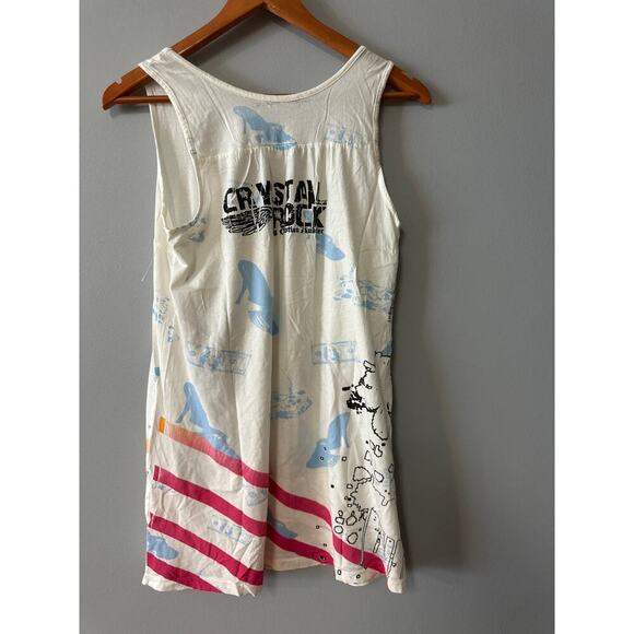 Crystal Rock by Christian Audigier Tank Top M White Graphic Y2K Streetwear - Picture 4 of 7